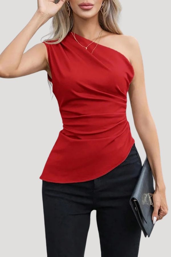 Blusa Casual Drapeada