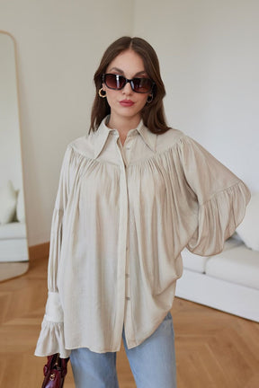 Camisa Elegante com Babados