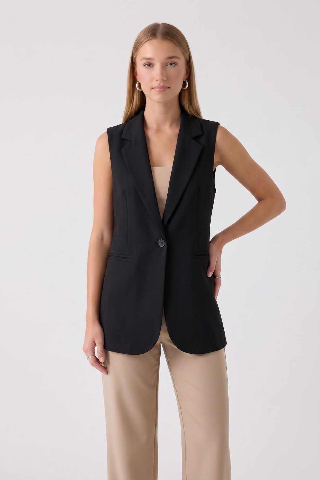 Colete Feminino Alfaiataria Clássico