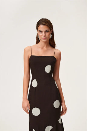 Vestido Longo Elegante Poá