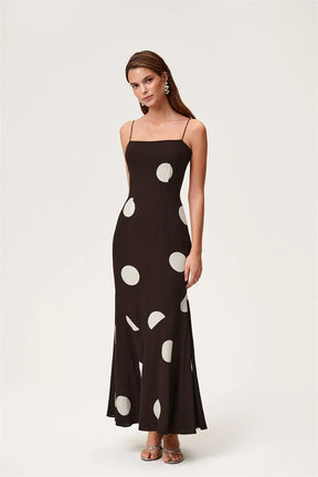 Vestido Longo Elegante Poá