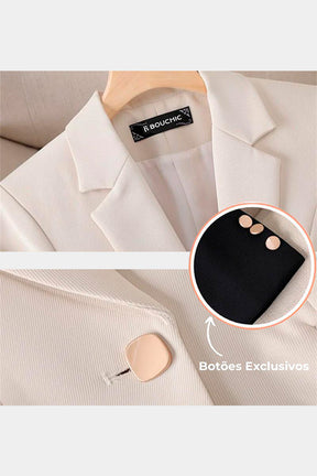 blazer feminino alfaiataria bege