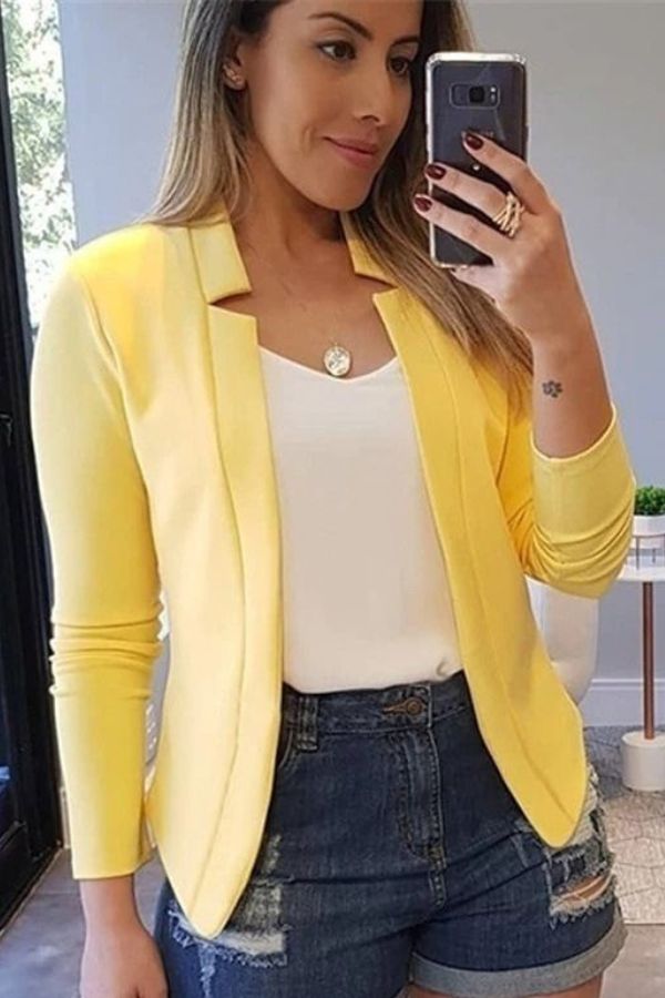 blazer feminino casual bouchic