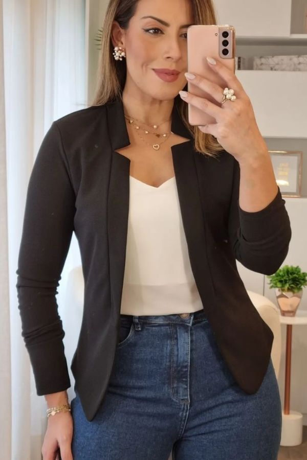 blazer feminino casual bouchic