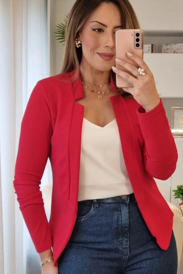 blazer feminino casual bouchic