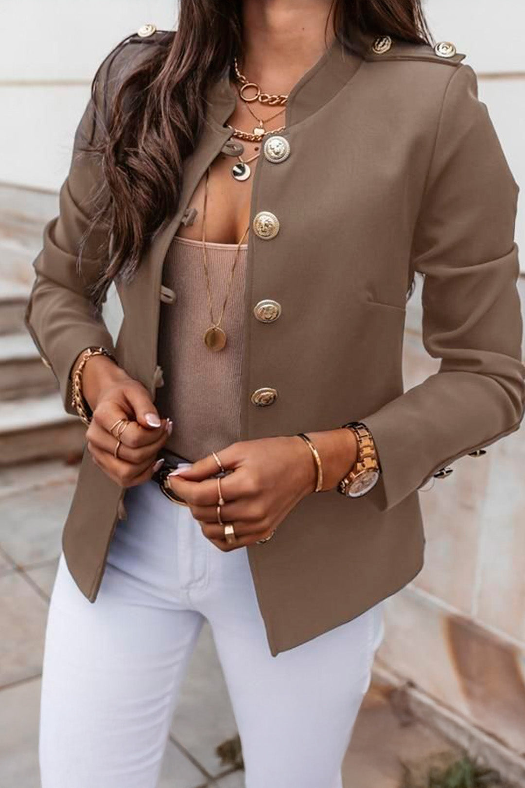 Jaqueta de Botão Outerwear