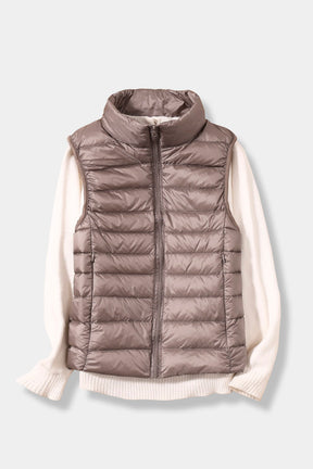 Colete Puffer Feminino Gola Alta