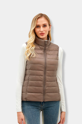 Colete Puffer Feminino Gola Alta